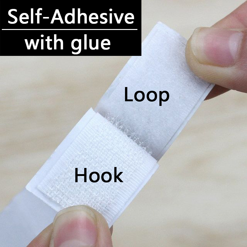 Velcro Sew On - 20-50mm White 1/3/5/10Meter Strong Self Adhesive