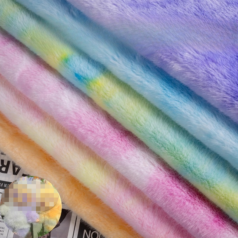 Sewing Tie Dye - 50x160cm Tie Dye Faux Rabbit Plush