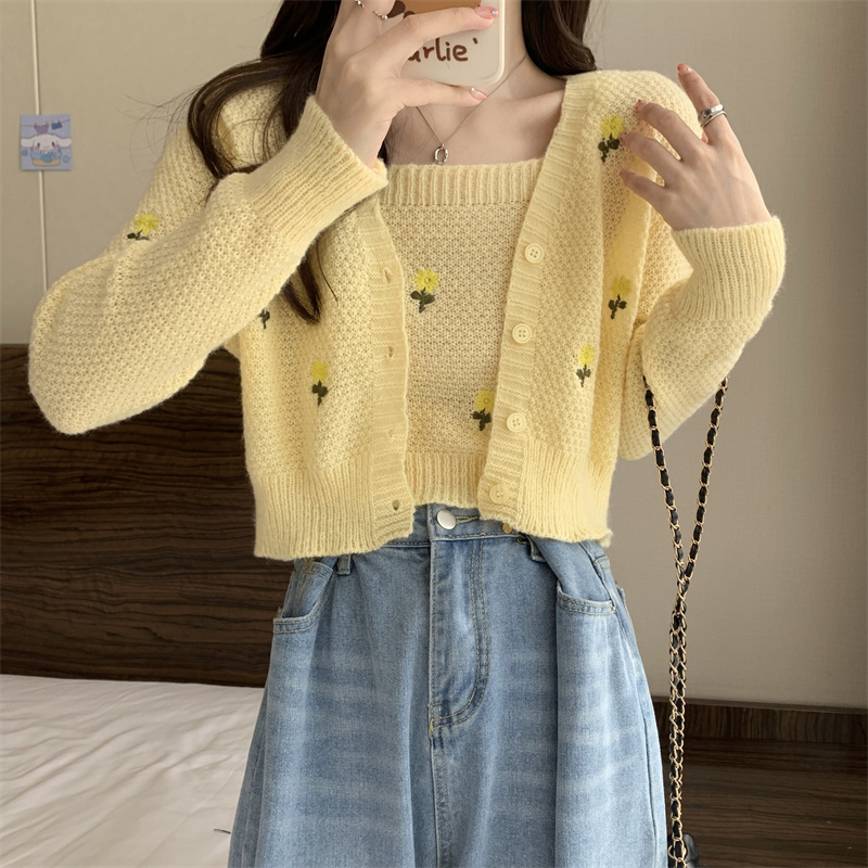 Ele Embroidered Two-Piece Set  - Sewing Vest recensie en prijs