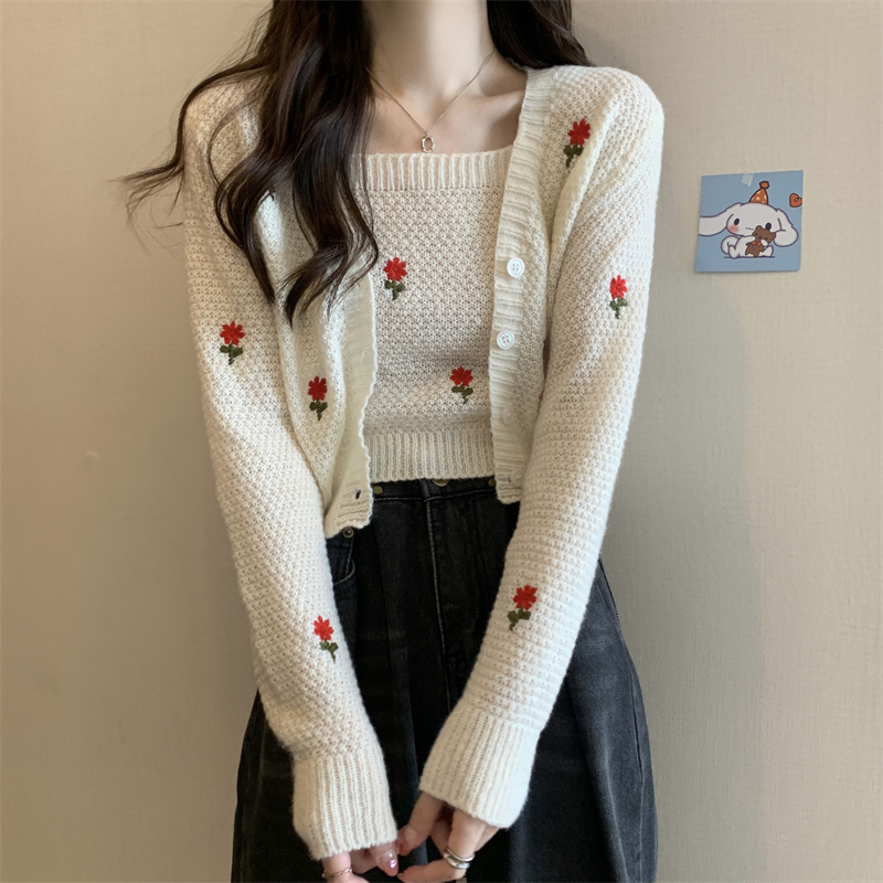 Ele Embroidered Two-Piece Set  - Sewing Vest recensie en prijs