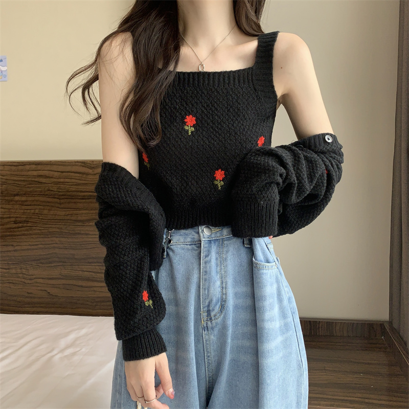 Ele Embroidered Two-Piece Set  - Sewing Vest recensie en prijs