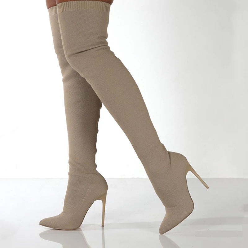 Women Autumn Over The Knee Boo - Sewing Knit recensie en prijs