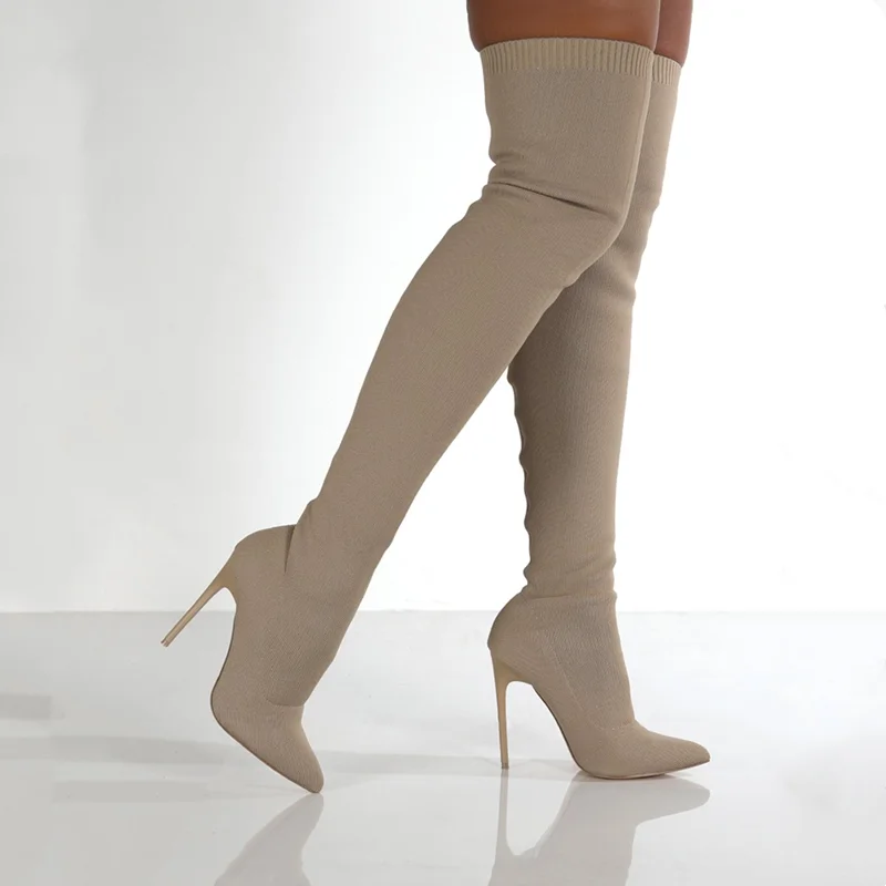 Women Autumn Over The Knee Boo - Sewing Knit recensie en prijs