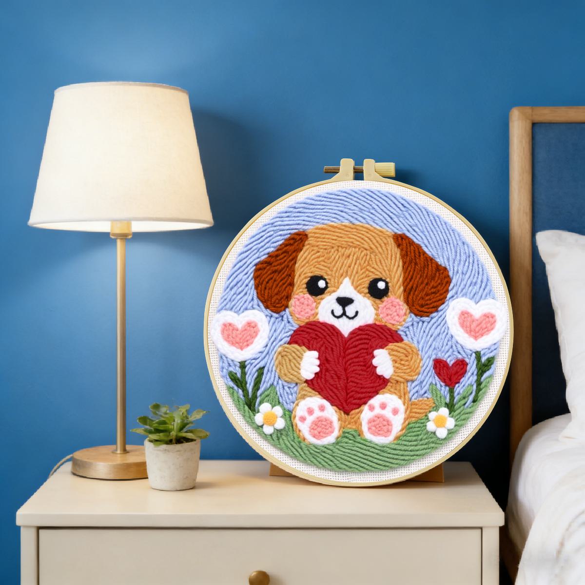 20X20CM/7.87inch dog punch nee - Is Sewing Textile Art recensie en prijs