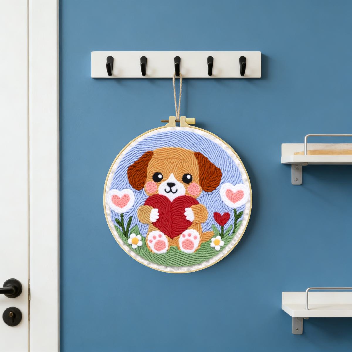 20X20CM/7.87inch dog punch nee - Is Sewing Textile Art recensie en prijs