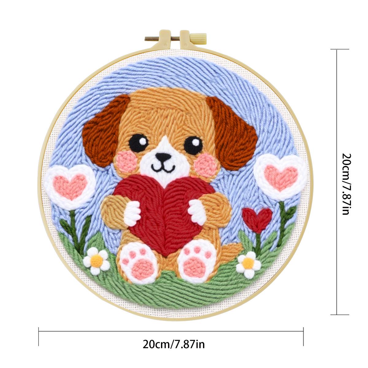 20X20CM/7.87inch dog punch nee - Is Sewing Textile Art recensie en prijs
