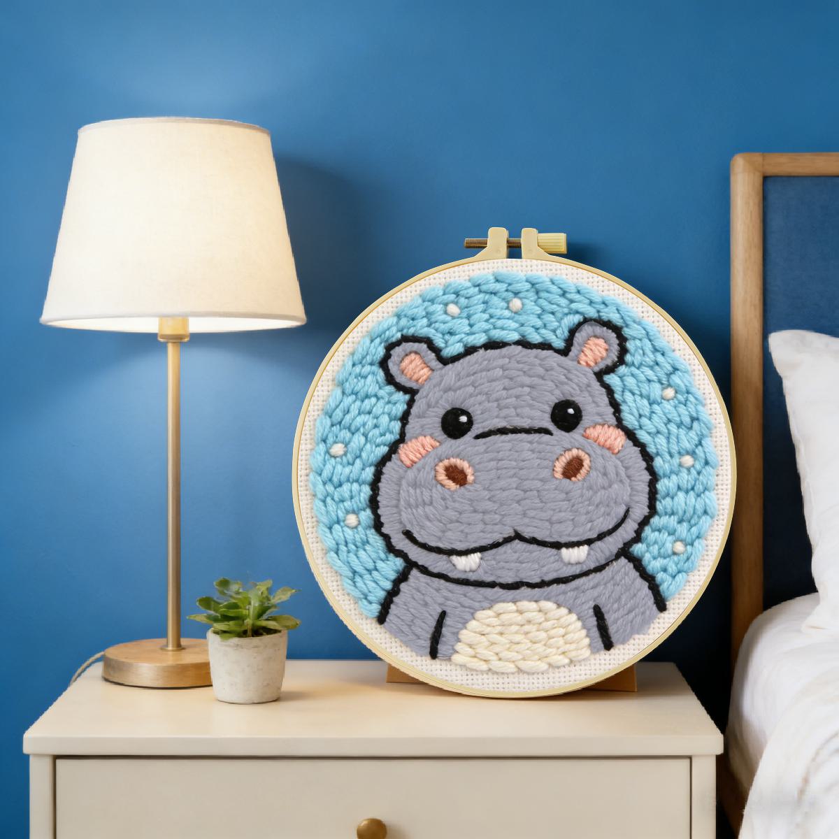 20X20CM/7.87inch Hippos punch  - Is Sewing Textile Art recensie en prijs