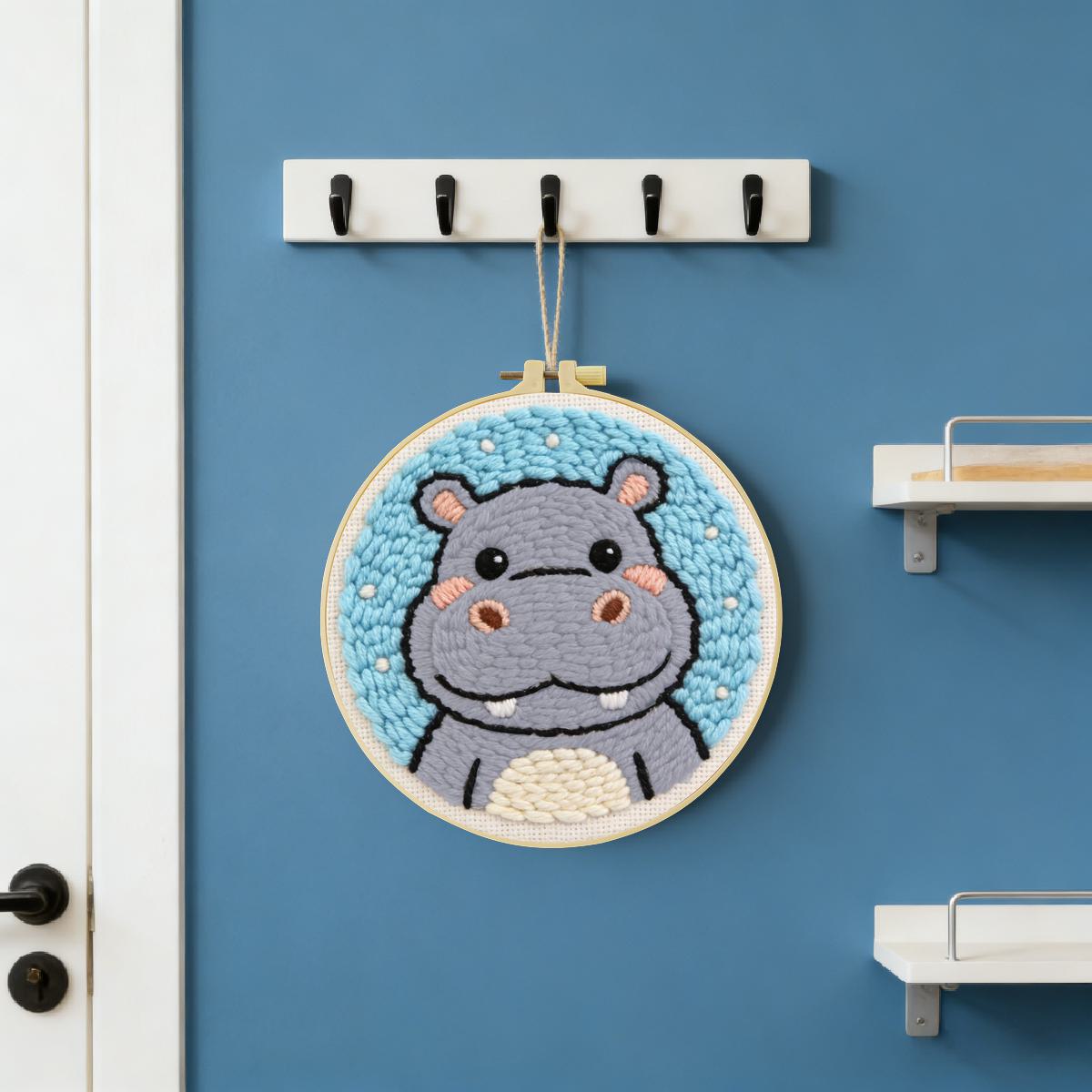 20X20CM/7.87inch Hippos punch  - Is Sewing Textile Art recensie en prijs
