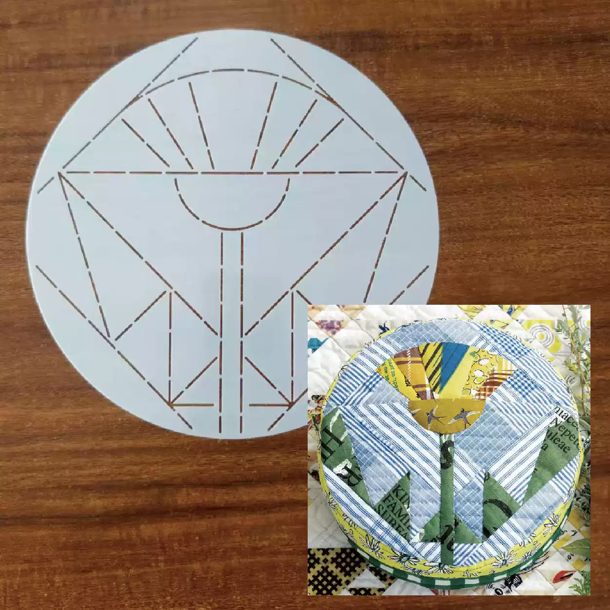 leaf flower Sashiko Embroidery - Is Sewing Textile Art recensie en prijs