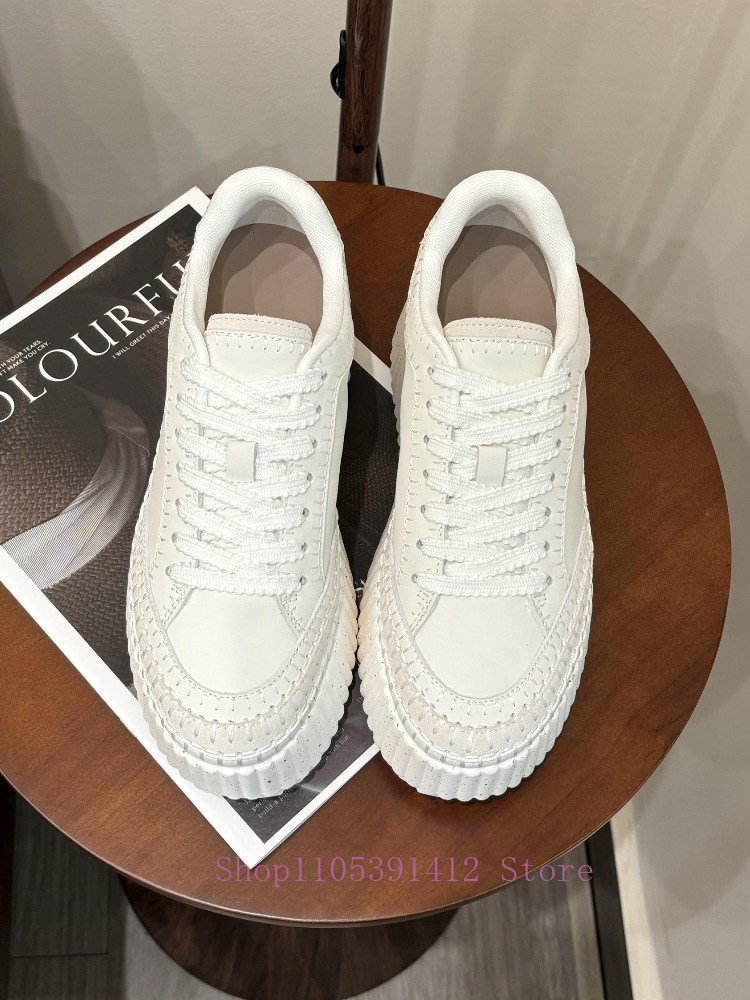 New Thick-Sole 8CM White Shoes - Sewing Cotton recensie en prijs