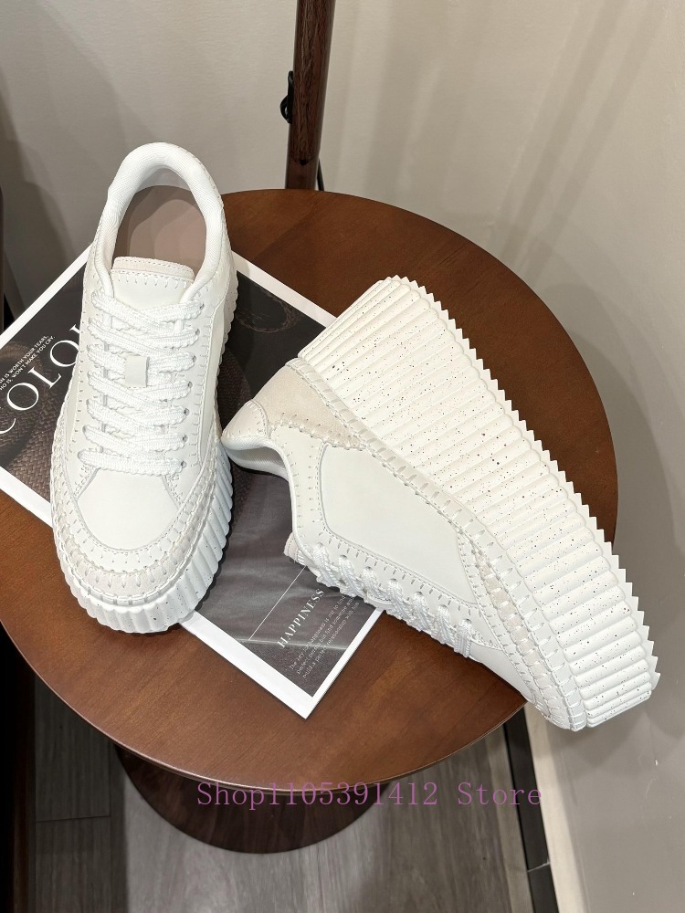 New Thick-Sole 8CM White Shoes - Sewing Cotton recensie en prijs