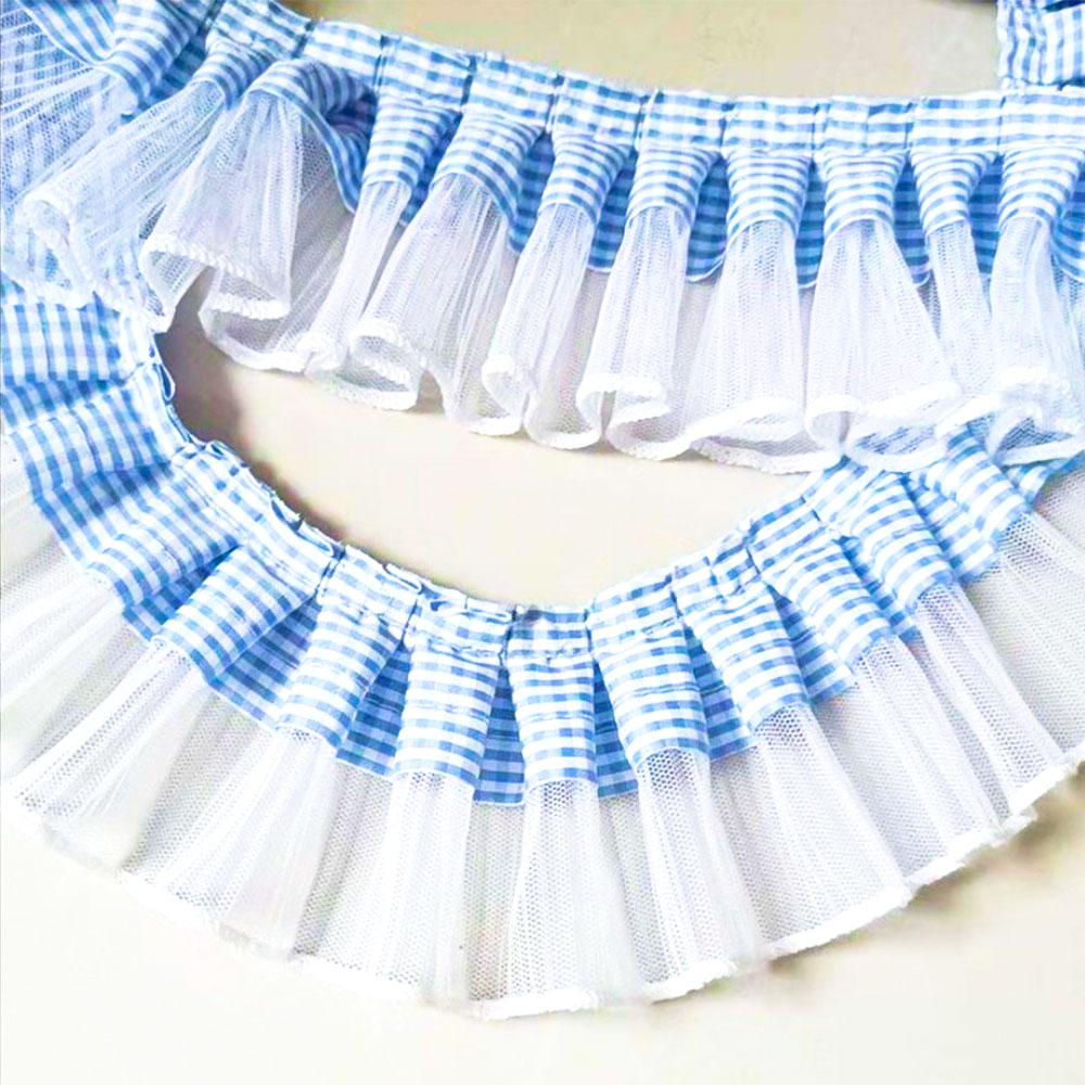 1 Yard 7CM Pleated Plaid Lace  - Textile And Sewing Supply recensie en prijs