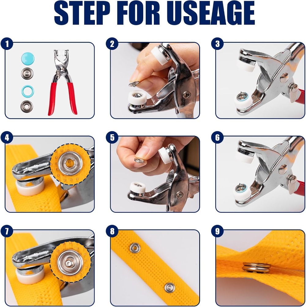 200 Set Snap Button Kit, 9.5mm - Sewing Fabric recensie en prijs