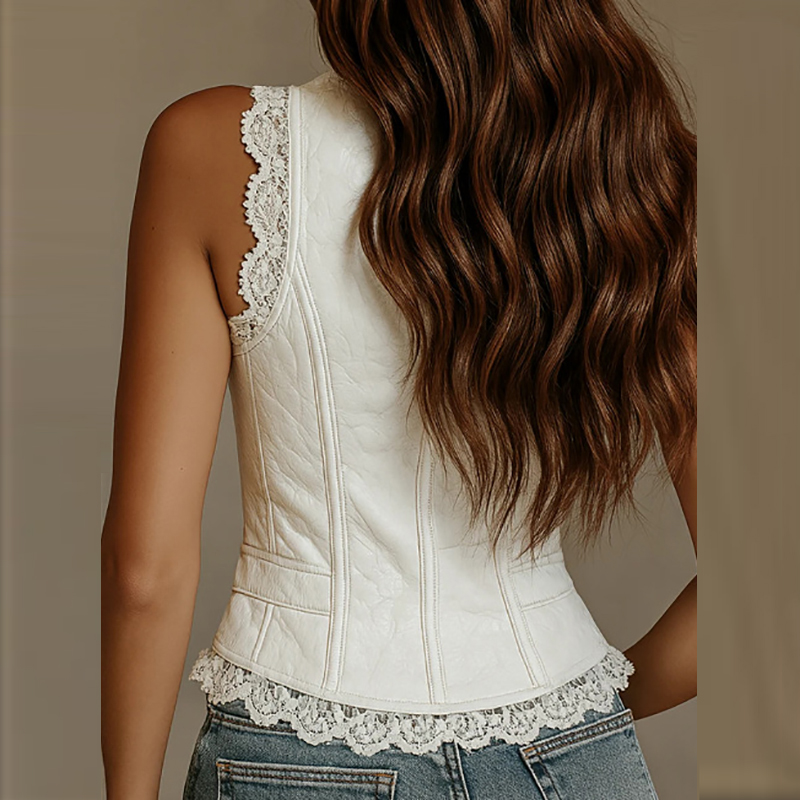 Jacken Damen V Deep Neck Lace  - Sewing Vest recensie en prijs