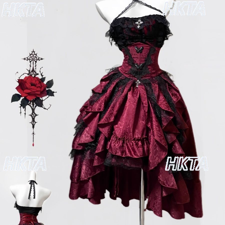 Dark Gothic Style Halter Long  - Sewing Vest recensie en prijs