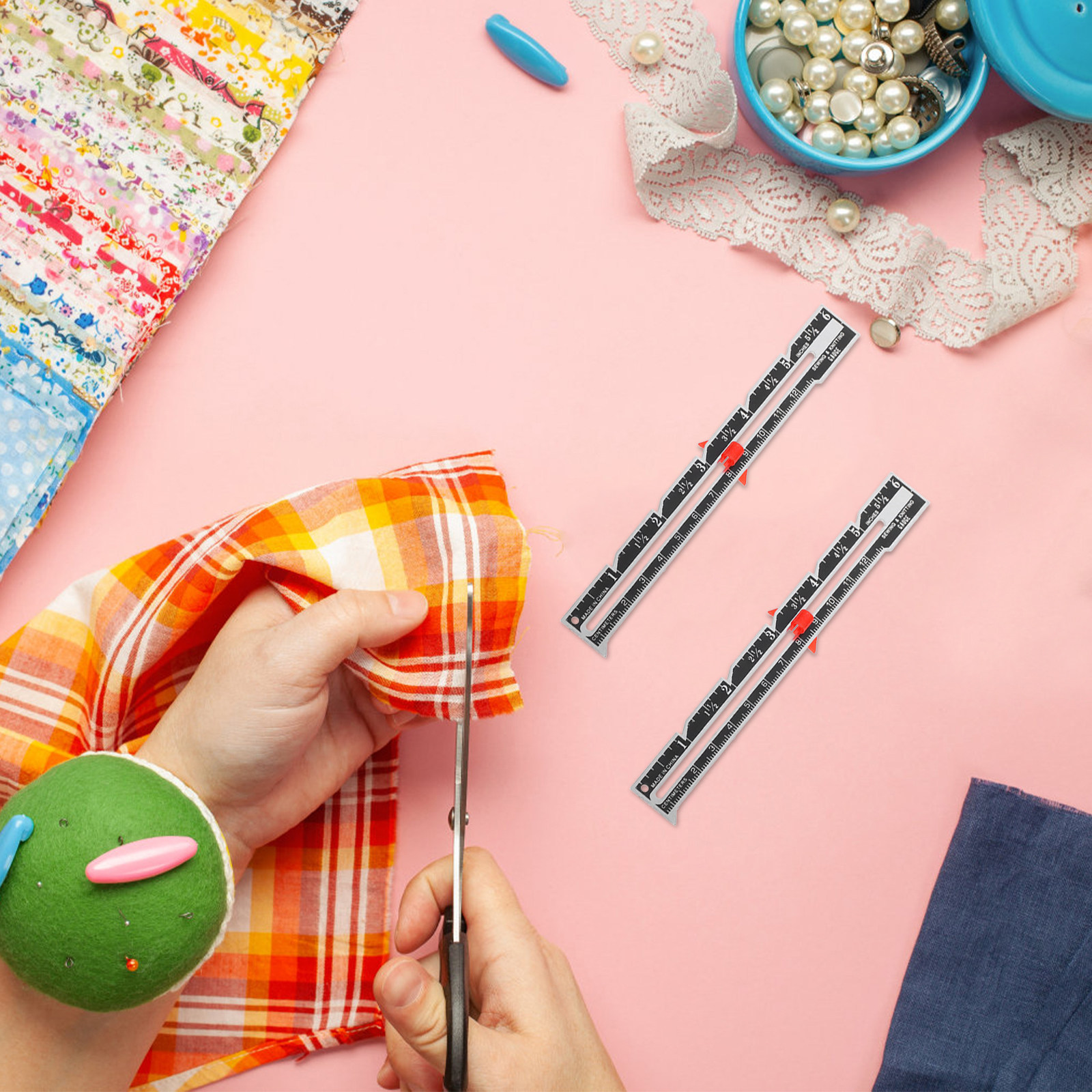 12Pcs Seam Gauge Ruler Set Pre - Sewing Knit recensie en prijs
