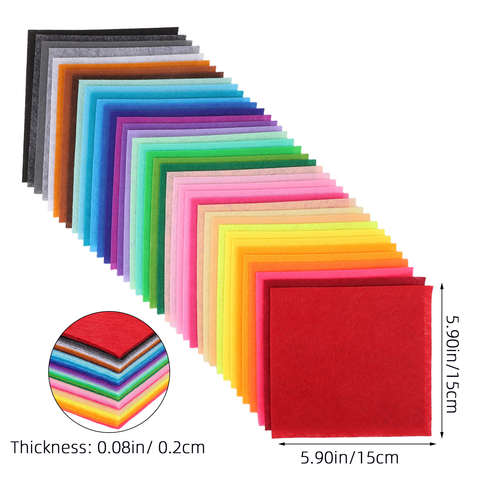 40Pcs Colorful Nonwoven Fabric - Is Sewing Textile Art recensie en prijs