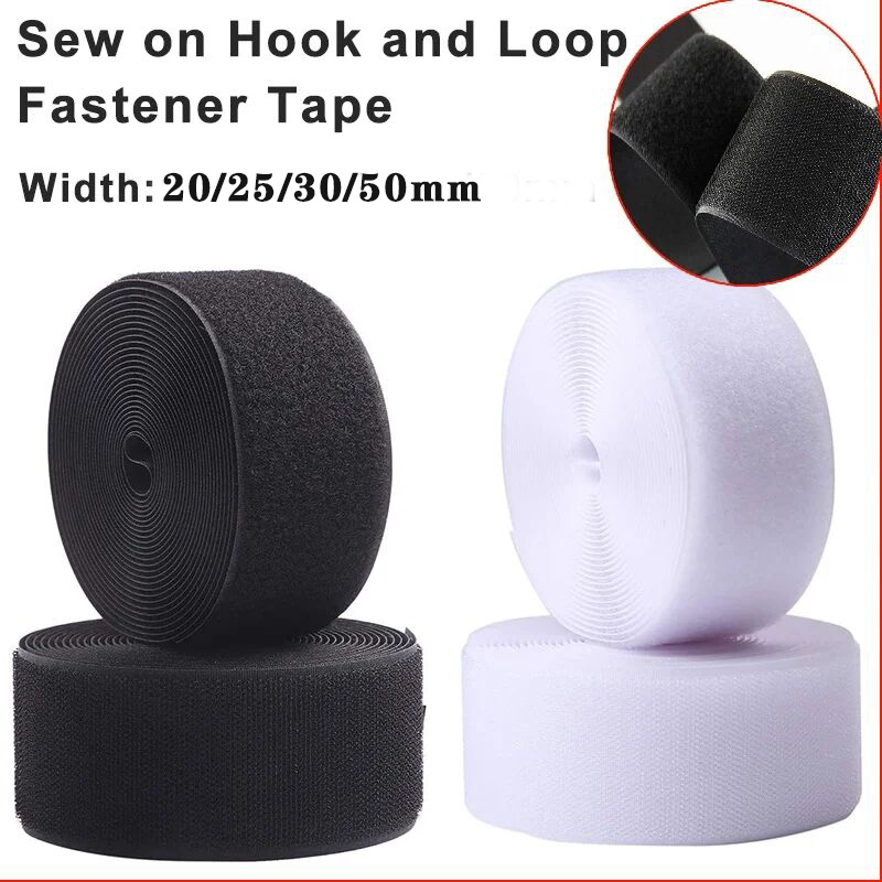 20-50mm Black White Hook and L - Velcro Sew On recensie en prijs