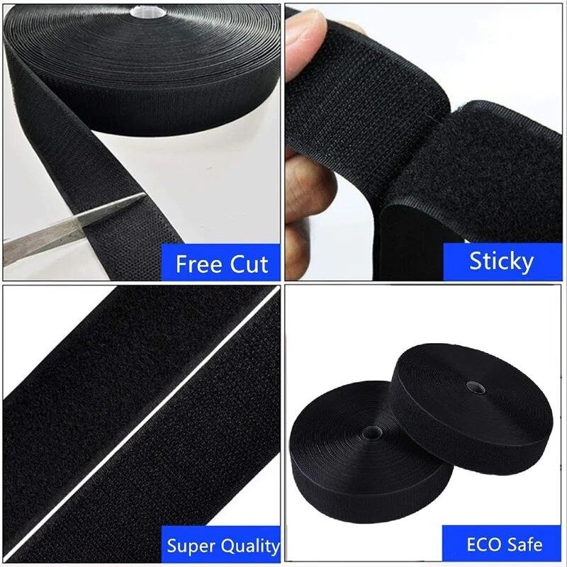 20-50mm Black White Hook and L - Velcro Sew On recensie en prijs