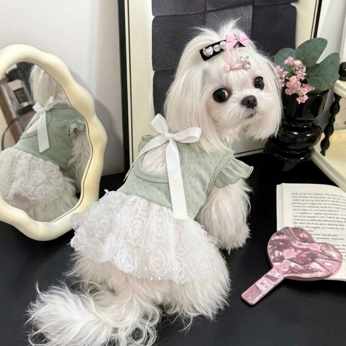 Pet Mesh Patchwork Dress Sweet - Sewing Vest recensie en prijs