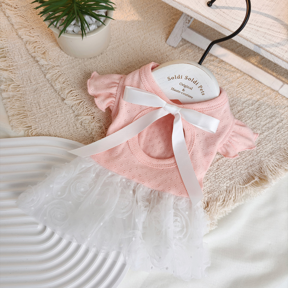 Pet Mesh Patchwork Dress Sweet - Sewing Vest recensie en prijs