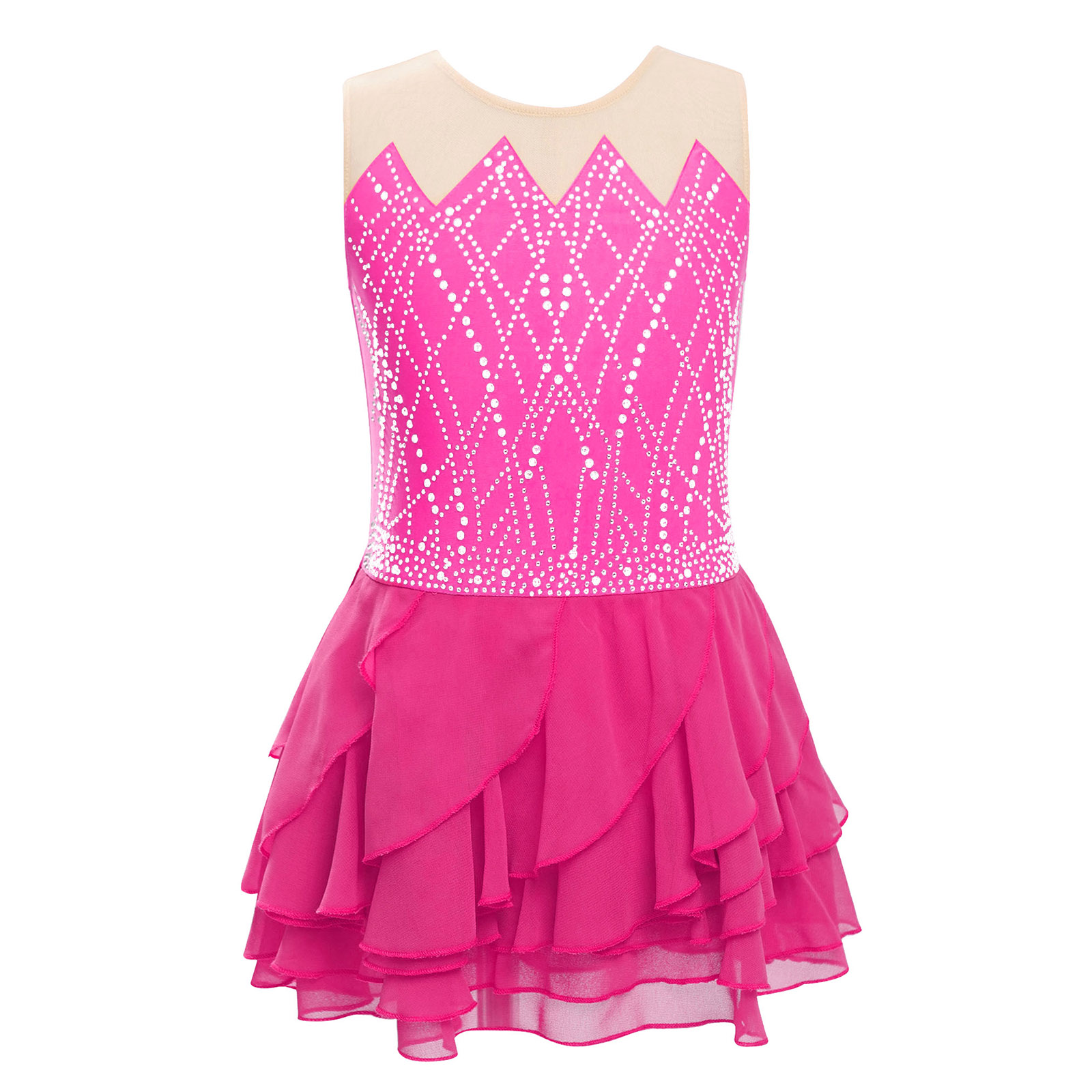 Girls Mesh Figure Skating Dres - Sewing Vest recensie en prijs