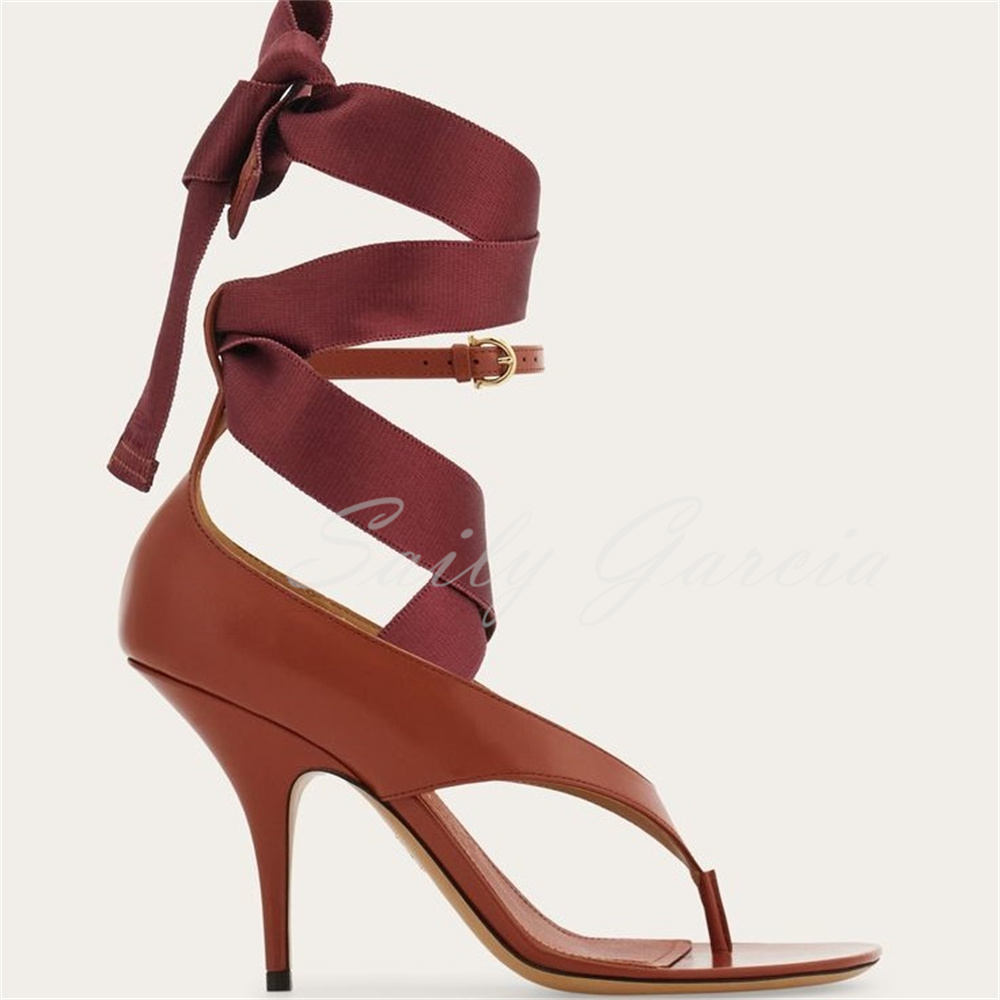 Brown Leather High Heel Flip F - Sewing Cotton recensie en prijs