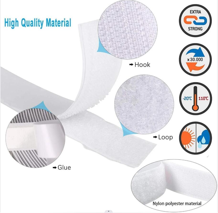 20-50mm White 1/3/5/10Meter St - Velcro Sew On recensie en prijs