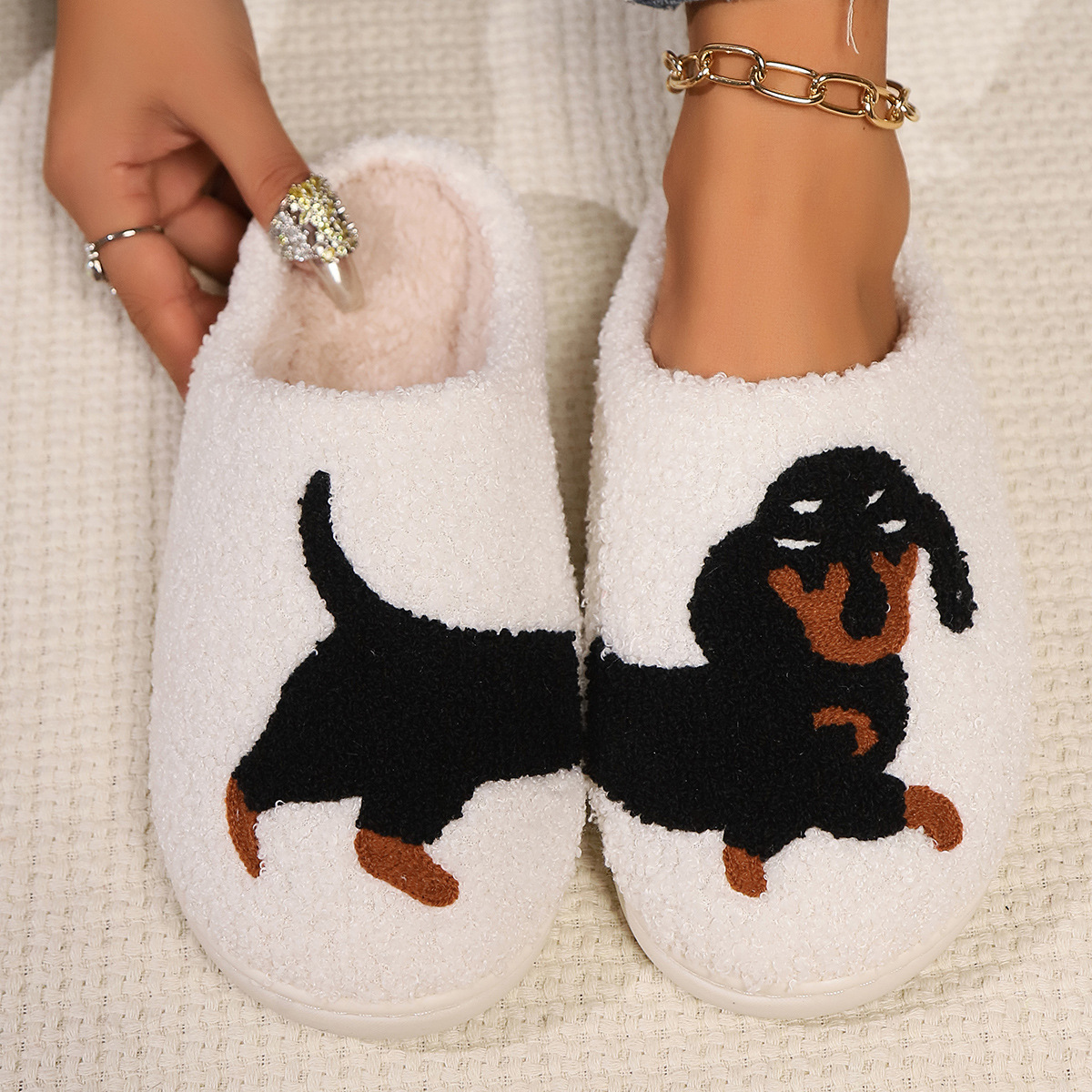 Winter Plush Cute Dachshund Em - Sewing Fabric recensie en prijs